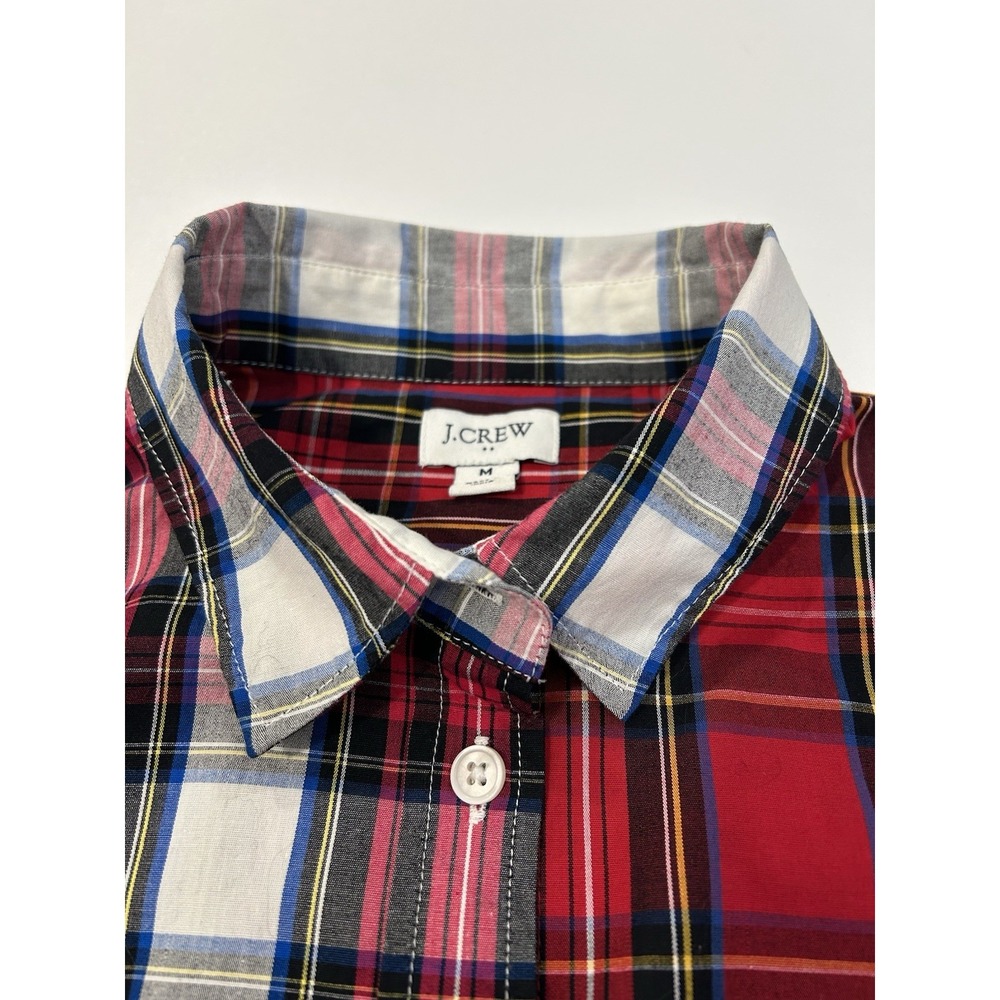 Classic Plaid Button-Up Tailored Preppy Look Timeless Pattern J Crew Women's 2 - Picture 3 of 8